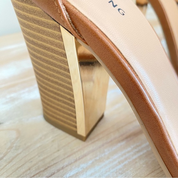 Call It Spring Chunky Heeled Ankle Strap Women’s Sandals - Tan / Brown - Picture 5 of 15